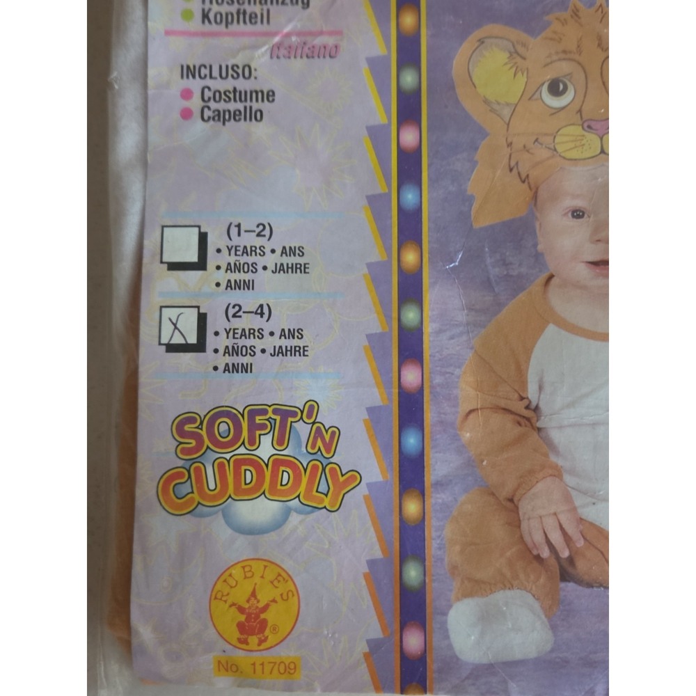 Vintage Rubie's Soft 'N Cuddly Lion Costume Child Size 2-4 Plush Halloween... - Picture 5 of 11